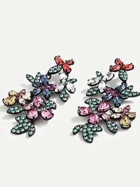 NWT J. Crew Glittering Garden Statement Earrings